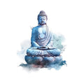 Watercolor Buddha Fabric Panel 10