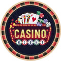 Watercolor Casino Fabric Panel 30