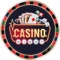 Watercolor Casino Fabric Panel 4