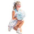 Watercolor Cheerleaders Fabric Panel 19