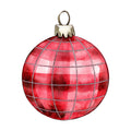 Watercolor Christmas Ornaments Fabric Panel 19