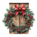 Watercolor Christmas Scene Fabric Panel 11