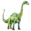 Watercolor Dinosaurs Fabric Panel 23