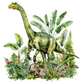 Watercolor Dinosaurs Fabric Panel 42