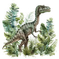 Watercolor Dinosaurs Fabric Panel 45