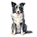 Watercolor Dogs Fabric Panel 29