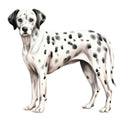 Watercolor Dogs Fabric Panel 30