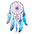 Watercolor Dream Catcher Fabric Panel 5