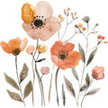 Watercolor Farm Fabric Panel 11