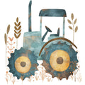 Watercolor Farm Fabric Panel 37