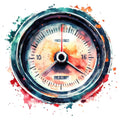 Watercolor Formula Racing Fabric Panel 20