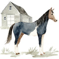 Watercolor Horses Fabric Panel 15