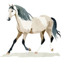 Watercolor Horses Fabric Panel 48