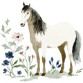 Watercolor Horses Fabric Panel 5