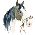 Watercolor Horses Fabric Panel 64