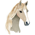 Watercolor Horses Fabric Panel 7