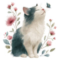 Watercolor Kitten Fabric Panel 11
