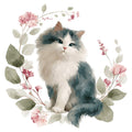 Watercolor Kitten Fabric Panel 14