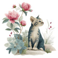 Watercolor Kitten Fabric Panel 17