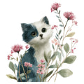 Watercolor Kitten Fabric Panel 19