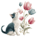 Watercolor Kitten Fabric Panel 26