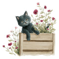 Watercolor Kitten Fabric Panel 27