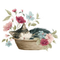 Watercolor Kitten Fabric Panel 29