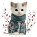 Watercolor Kitten Fabric Panel 31