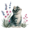 Watercolor Kitten Fabric Panel 34