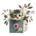Watercolor Kitten Fabric Panel 35