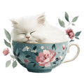 Watercolor Kitten Fabric Panel 4