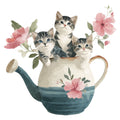Watercolor Kitten Fabric Panel 8