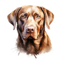 Watercolor Labrador Fabric Panel 18