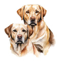 Watercolor Labrador Fabric Panel 28