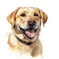 Watercolor Labrador Fabric Panel 40