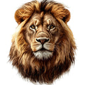 Watercolor Lion Fabric Panel 10