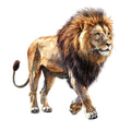 Watercolor Lion Fabric Panel 21