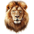 Watercolor Lion Fabric Panel 3