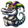 Watercolor Mardi Gras Fabric Panel 12