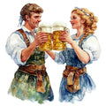 Watercolor Oktoberfest Fabric Panel 20