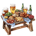 Watercolor Oktoberfest Fabric Panel 33