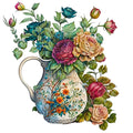 Watercolor Rose Vase Fabric Panel 4