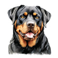 Watercolor Rottweiler Fabric Panel 12