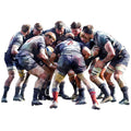 Watercolor Rugby Fabric Panel 15