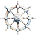 Watercolor Sailing Fabric Panel 5