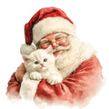 Watercolor Santa Claus Fabric Panel 19