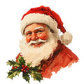 Watercolor Santa Claus Fabric Panel 2