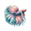 Watercolor Sea Fish Fabric Panel 20