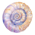 Watercolor Sea Shells Fabric Panel 14