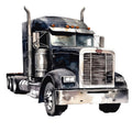 Watercolor Semi Truck Fabric Panel 5